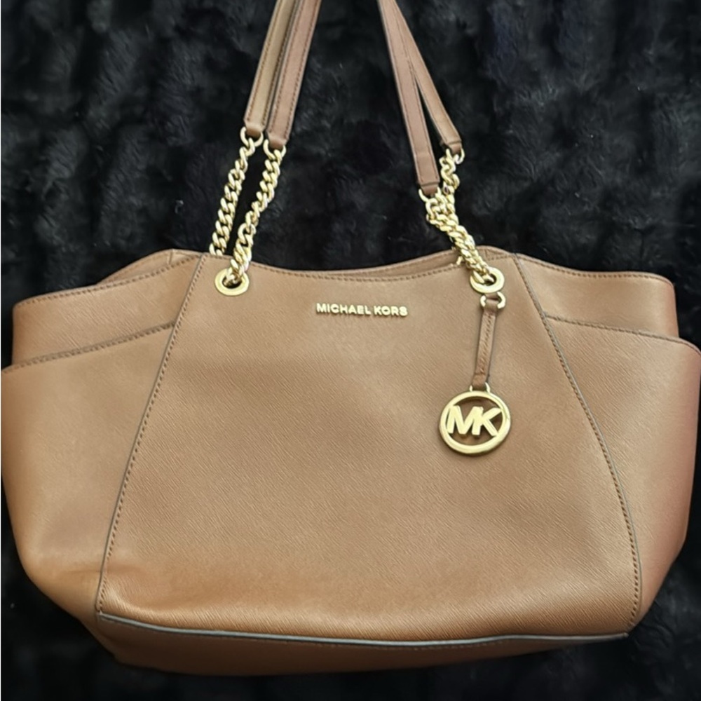 Michael Kors Tan Leather Shoulder Bag